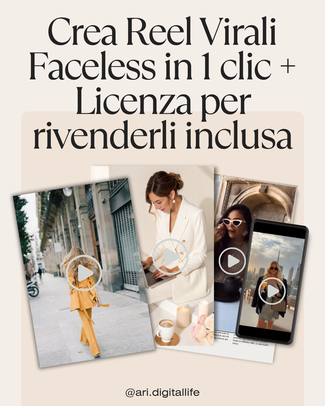 🎥 210+ Video Verticali Pronti da Usare per i Tuoi Reel Faceless